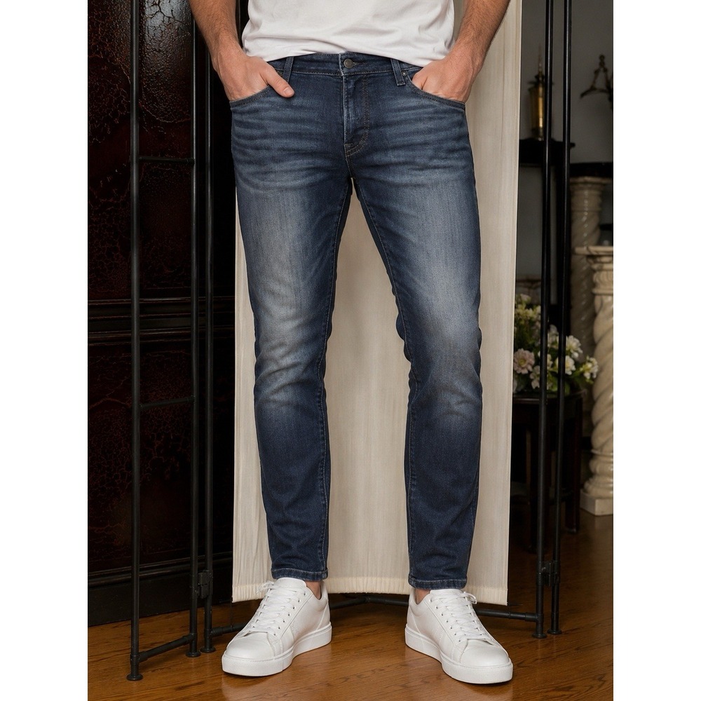 Express Men's Hyper Stretch Slim Jeans 28x30 Dark Wash Faded Denim